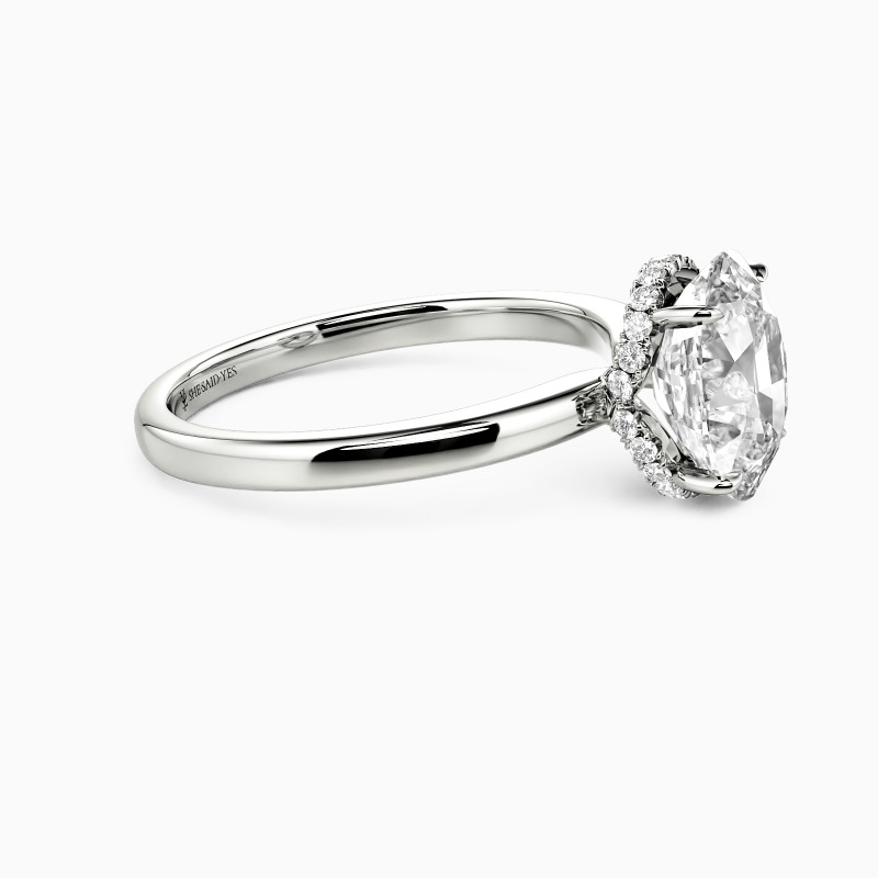 "Always and Only" 3ct Oval Cut Side Stone Engagement Ring