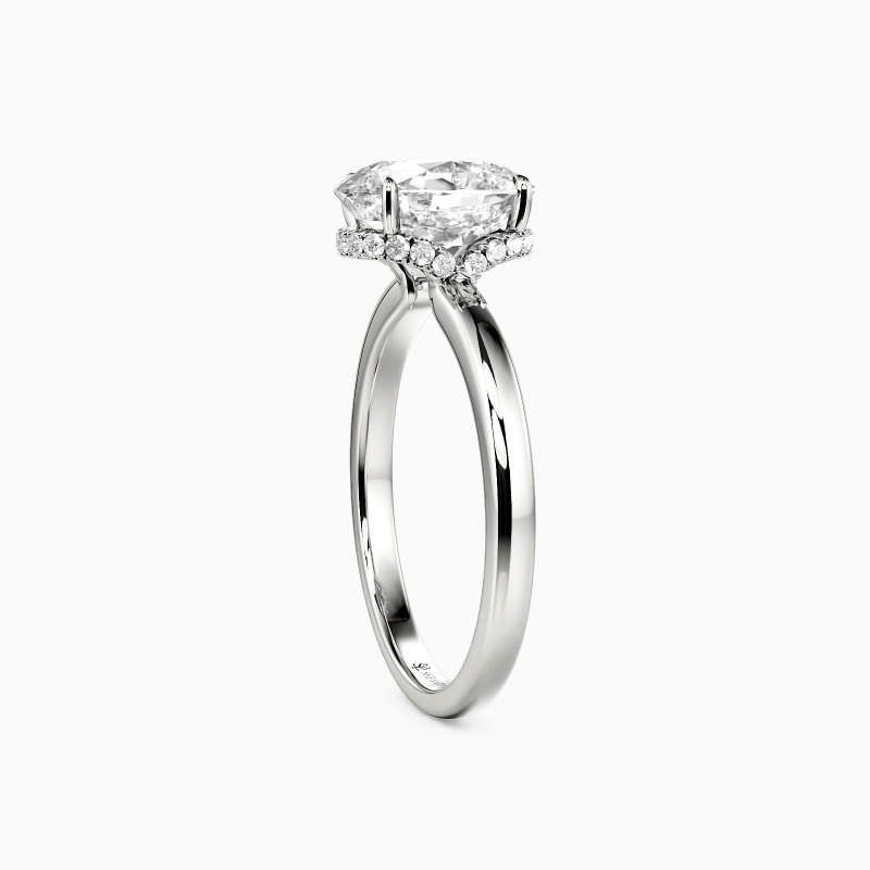 "Always and Only" 3ct Oval Cut Side Stone Engagement Ring