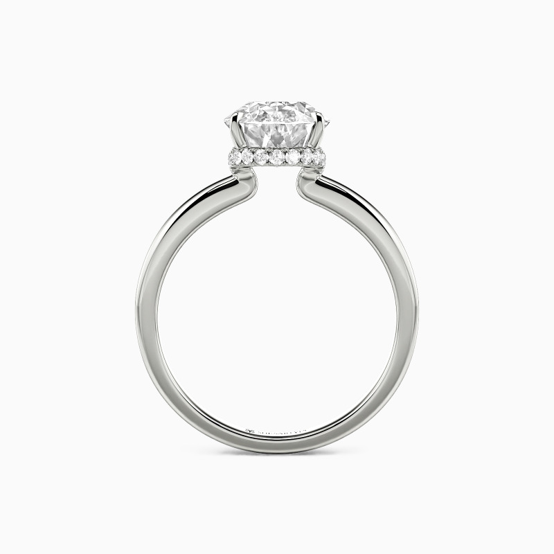 "Always and Only" 3ct Oval Cut Side Stone Engagement Ring