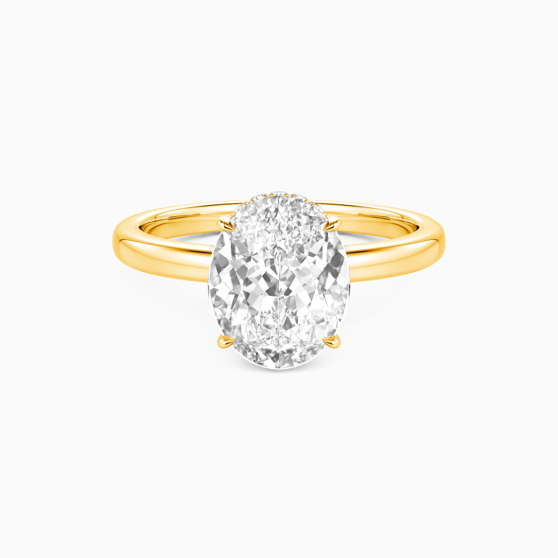 "Always and Only" 2ct Oval Cut Side Stone Engagement Ring
