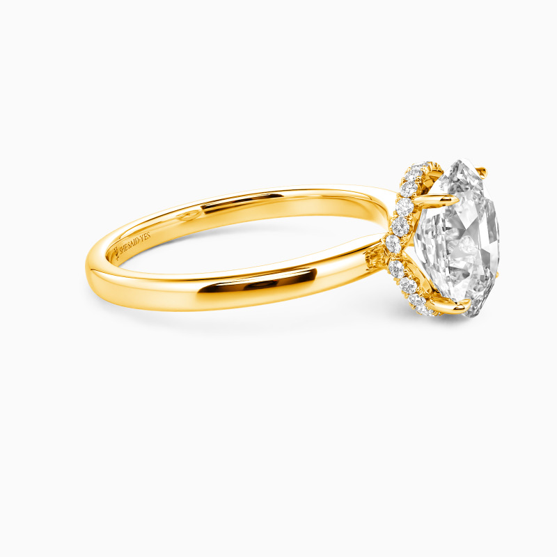 "Always and Only" 2ct Oval Cut Side Stone Engagement Ring