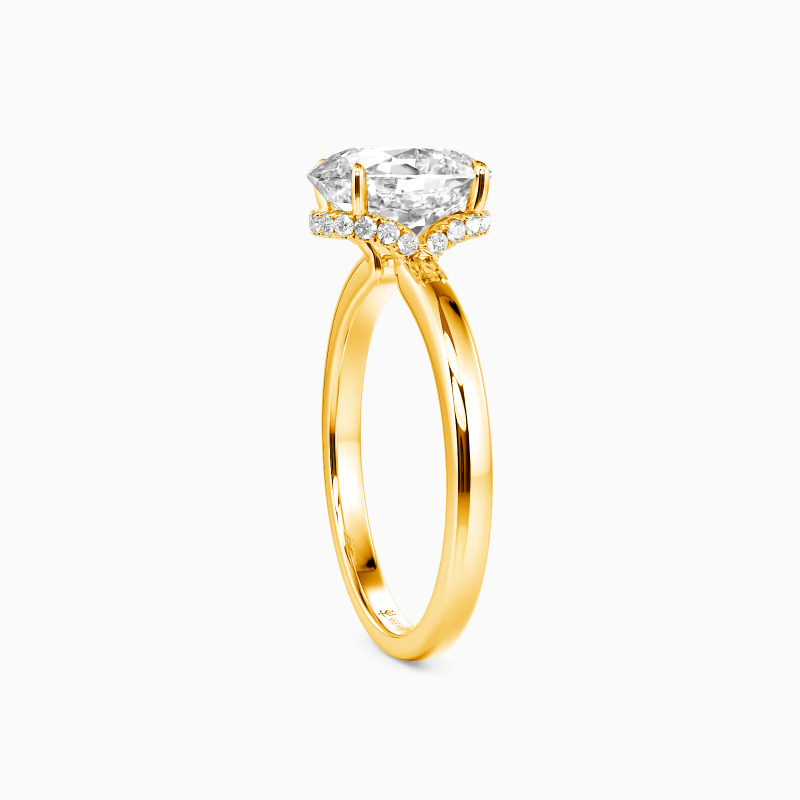 "Always and Only" 2ct Oval Cut Side Stone Engagement Ring
