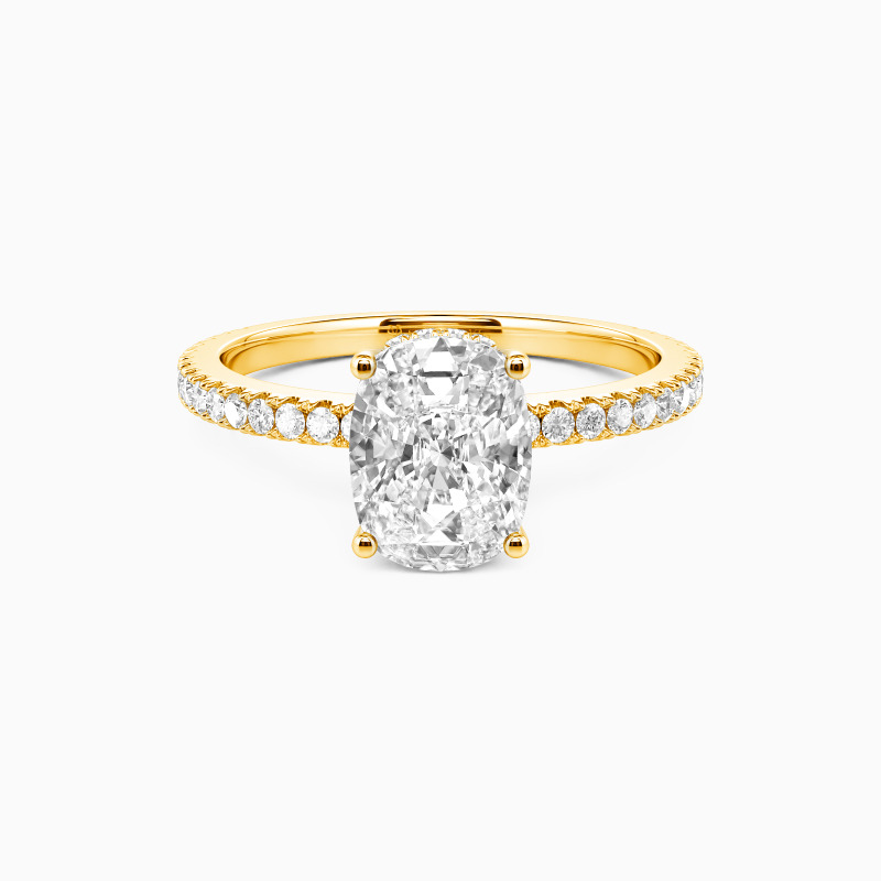 "Love You Like That" 4ct Elongated Cushion Side Stone Engagement Ring