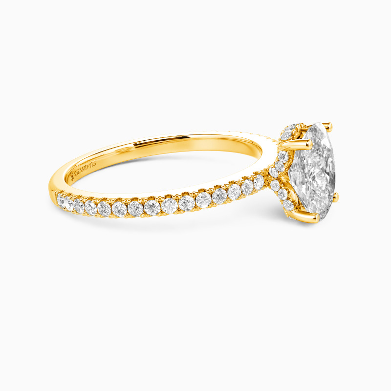"Love You Like That" 4ct Elongated Cushion Side Stone Engagement Ring