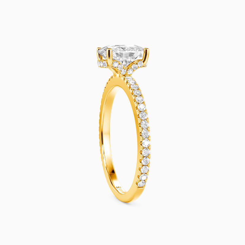 "Love You Like That" 4ct Elongated Cushion Side Stone Engagement Ring