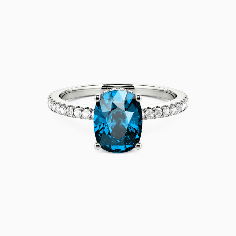 "Love You Like That" 2ct Elongated Cushion Side Stone Engagement Ring