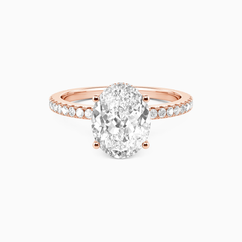 "Love You Like I Do" 3ct Oval Cut Side Stone Engagement Ring
