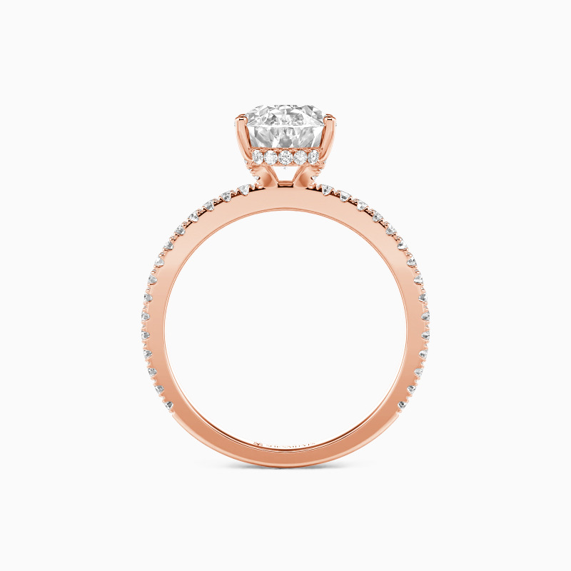"Love You Like I Do" 3ct Oval Cut Side Stone Engagement Ring