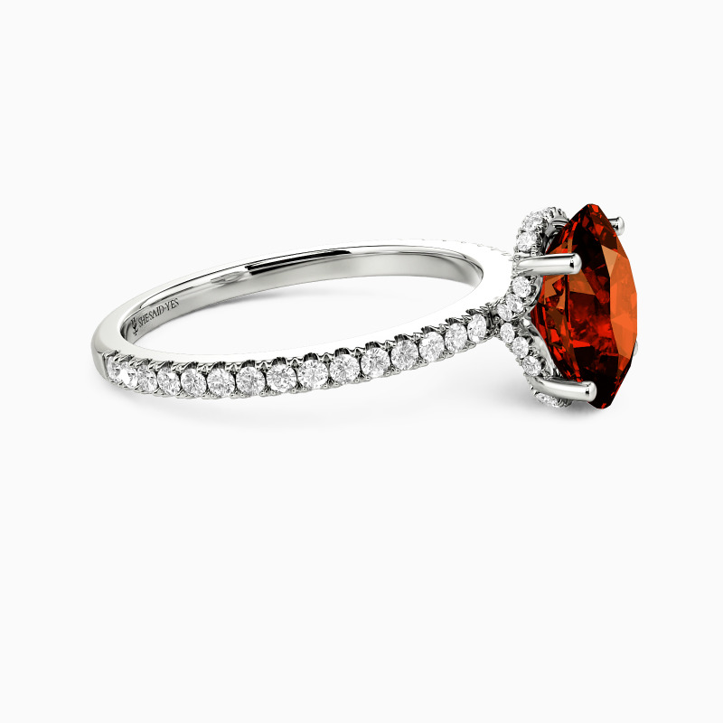 "Love You Like I Do" 2ct Oval Cut Side Stone Engagement Ring