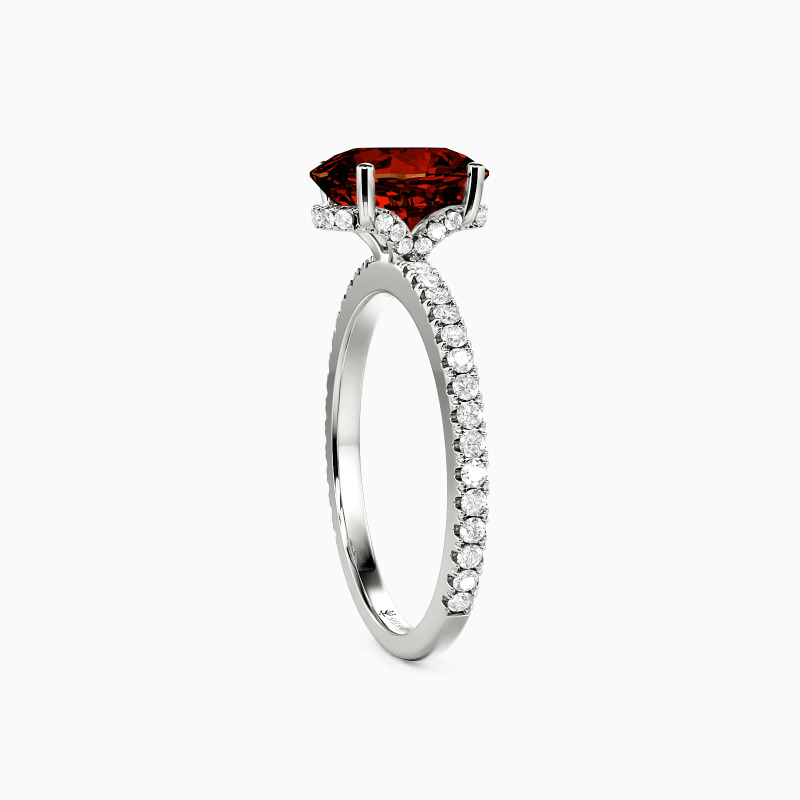"Love You Like I Do" 2ct Oval Cut Side Stone Engagement Ring