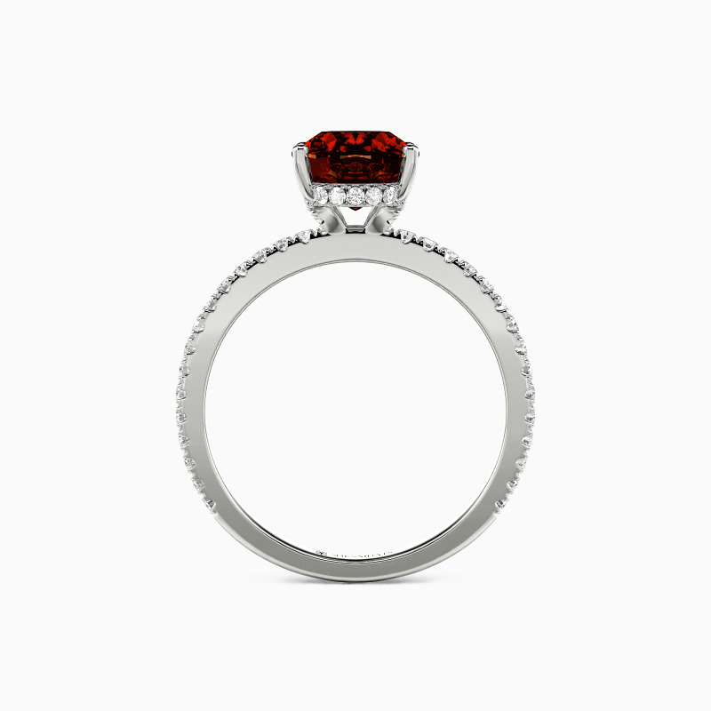 "Love You Like I Do" 2ct Oval Cut Side Stone Engagement Ring