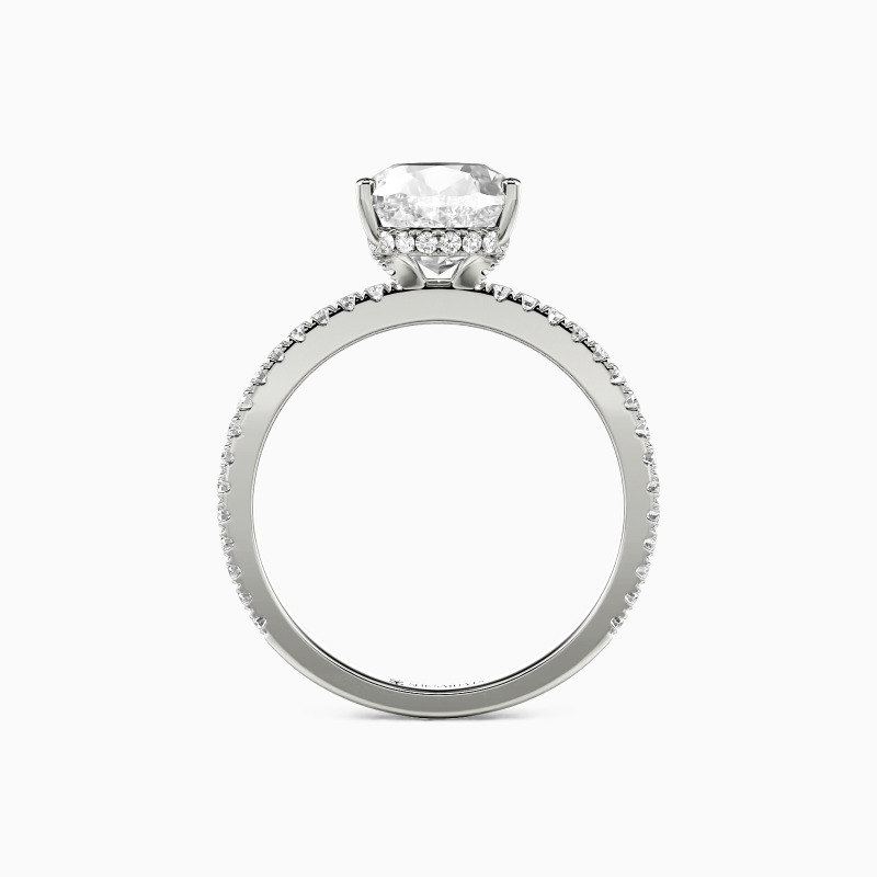 "Yours, Always" 4ct Pear Cut Side Stone Engagement Ring