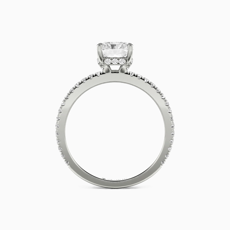 "Yours Completely" 3ct Radiant Cut Side Stone Engagement Ring