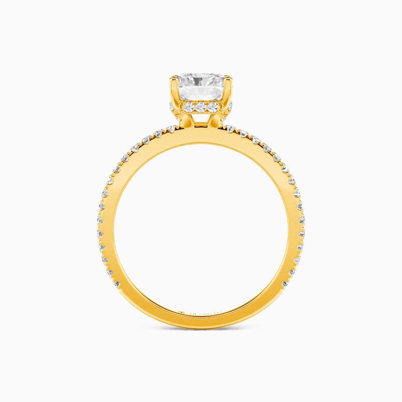 "Yours Completely" 4ct Radiant Cut Side Stone Engagement Ring