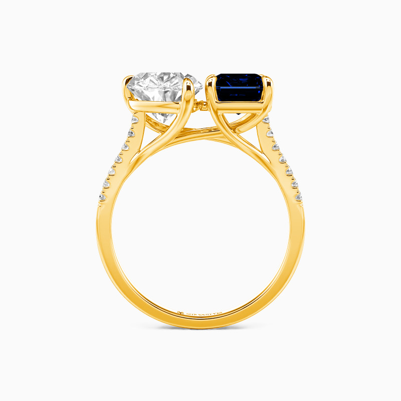 "Pair&Share" Pear Cut Toi Et Moi Engagement Ring