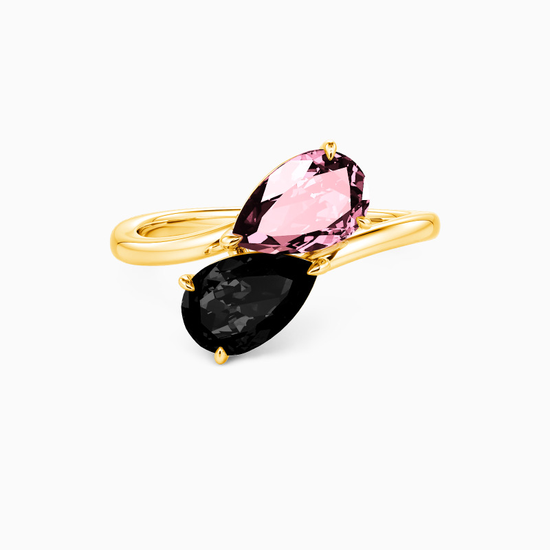 "Twice as Nice" Pear Cut Toi Et Moi Engagement Ring