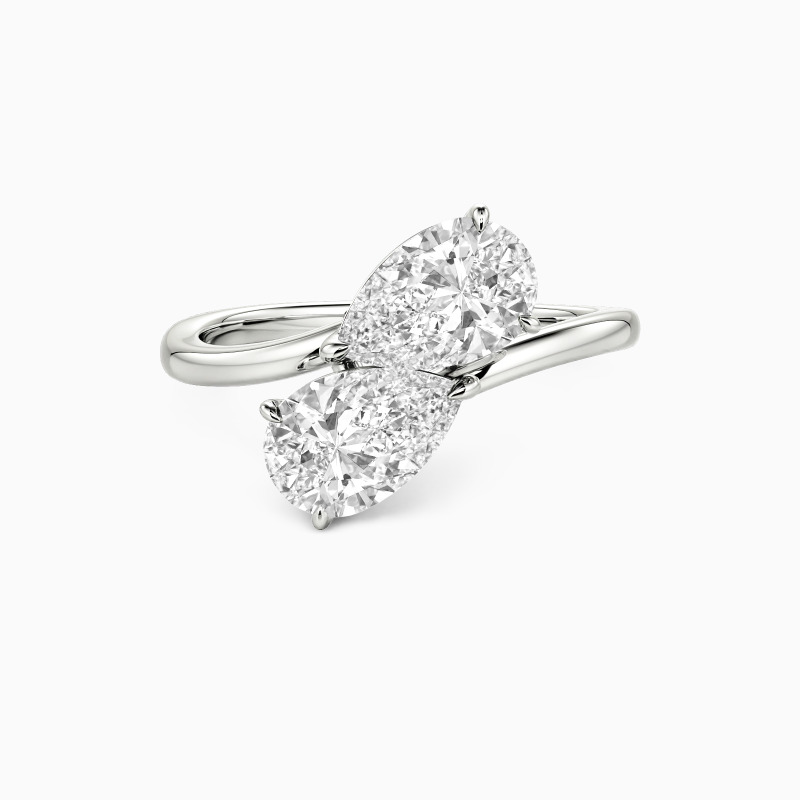 "Twice as Nice" Pear Cut Toi Et Moi Engagement Ring