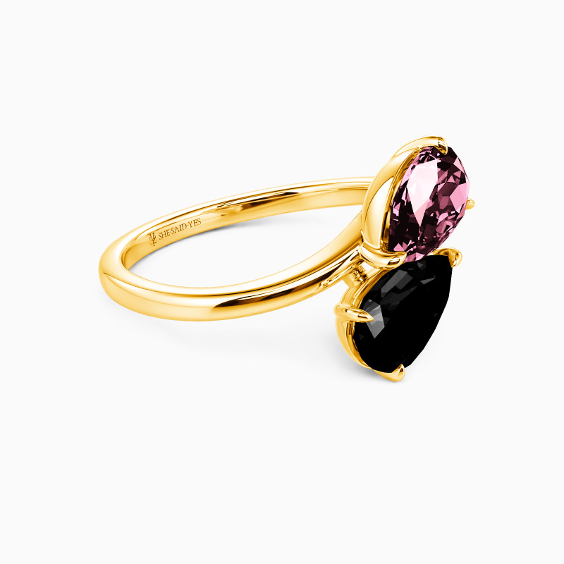 "Twice as Nice" Pear Cut Toi Et Moi Engagement Ring
