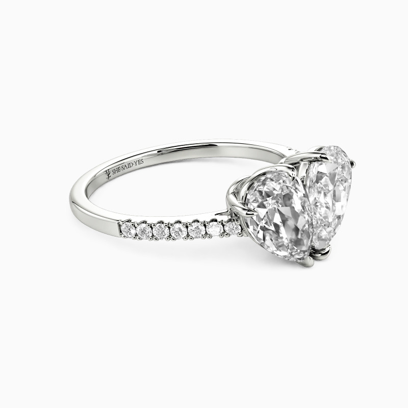"Twogether" Pear Cut Toi Et Moi Engagement Ring