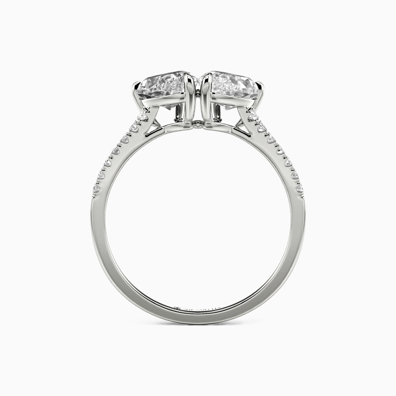 "Twogether" Pear Cut Toi Et Moi Engagement Ring
