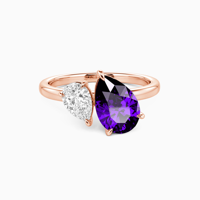 "The Quiet Yes I Knew" Pear Cut Toi Et Moi Engagement Ring