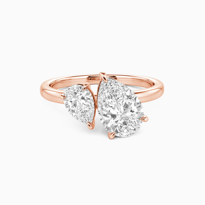 "The Quiet Yes I Knew" Pear Cut Toi Et Moi Engagement Ring
