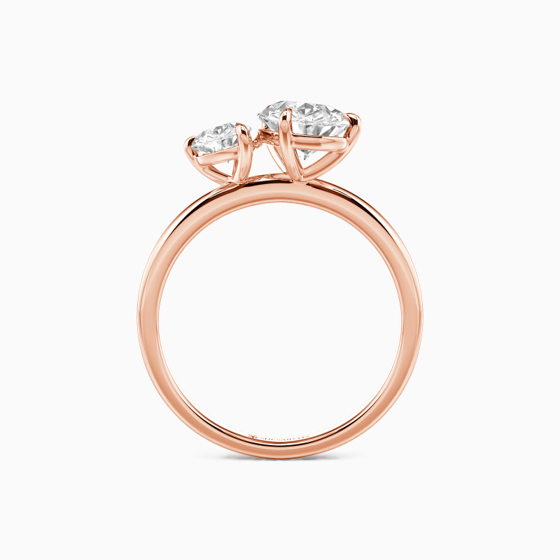 "The Quiet Yes I Knew" Pear Cut Toi Et Moi Engagement Ring