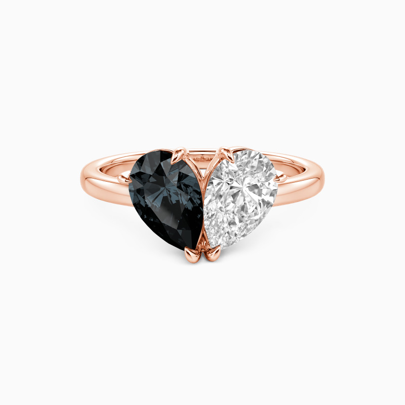 "Dual Delight" Pear Cut Toi Et Moi Engagement Ring