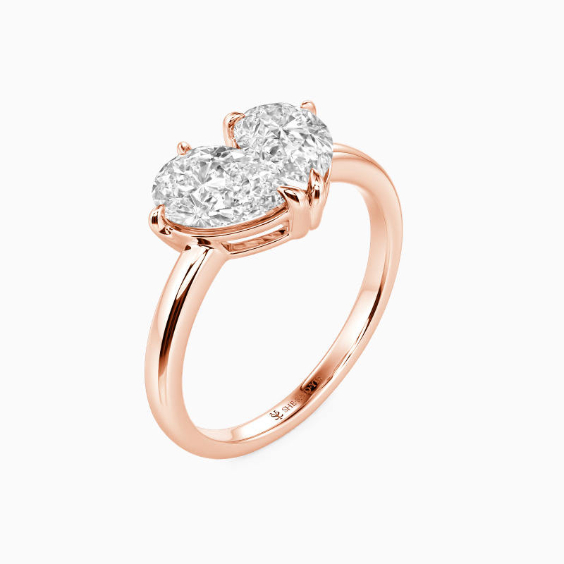 "Dual Delight" Pear Cut Toi Et Moi Engagement Ring