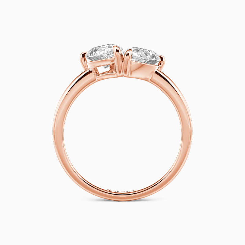 "Dual Delight" Pear Cut Toi Et Moi Engagement Ring