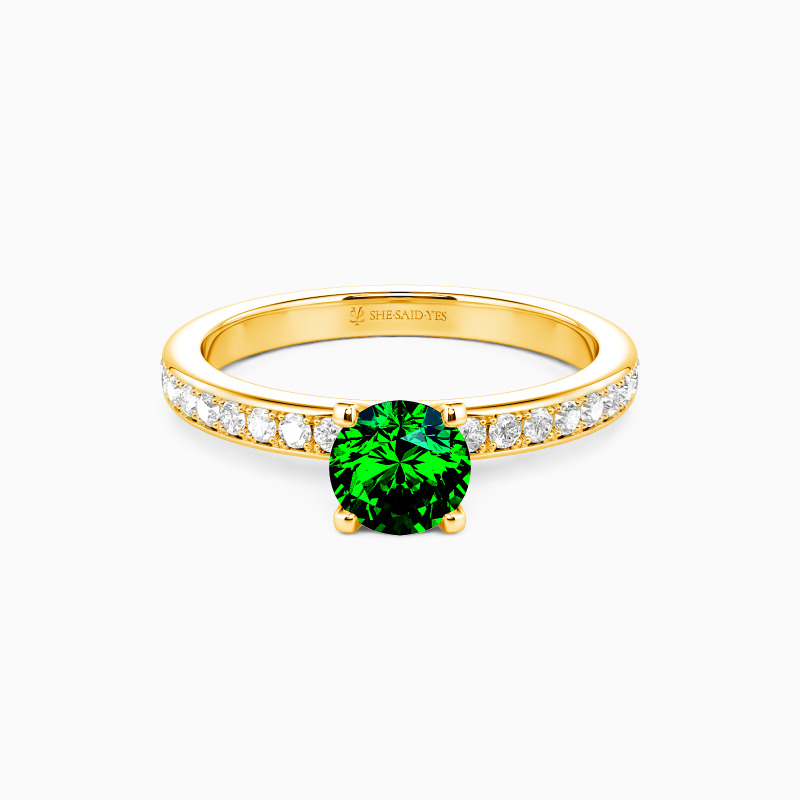 「ここから永遠へ」0.5ct ラウンドブリリアントカット エタニティ 婚約指輪 （エンゲージリング）（K10〜K18／Pt950）