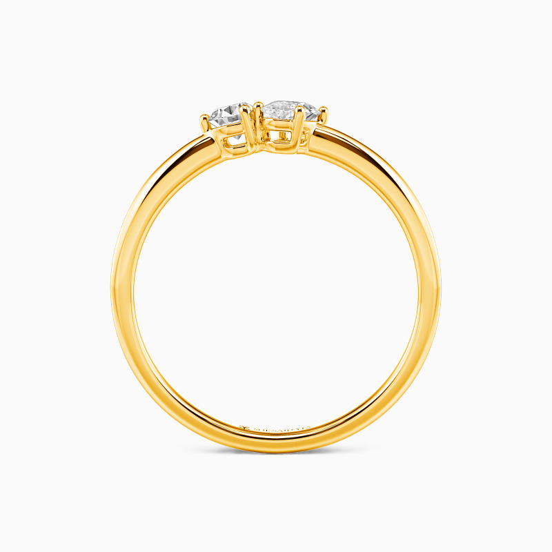 "Zwei Schicksale" Toi Et Moi Verlobungsring mit ovalem Schliff