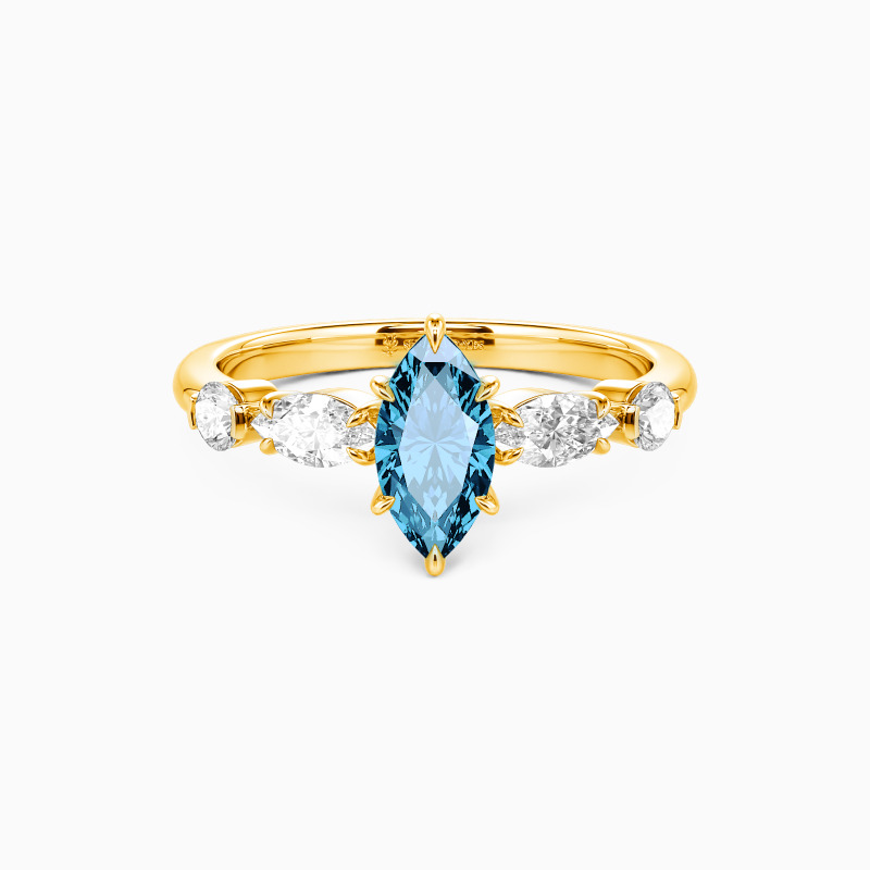 "Inevitable Us" 0.5ct Marquise Cut Side Stone Engagement Ring
