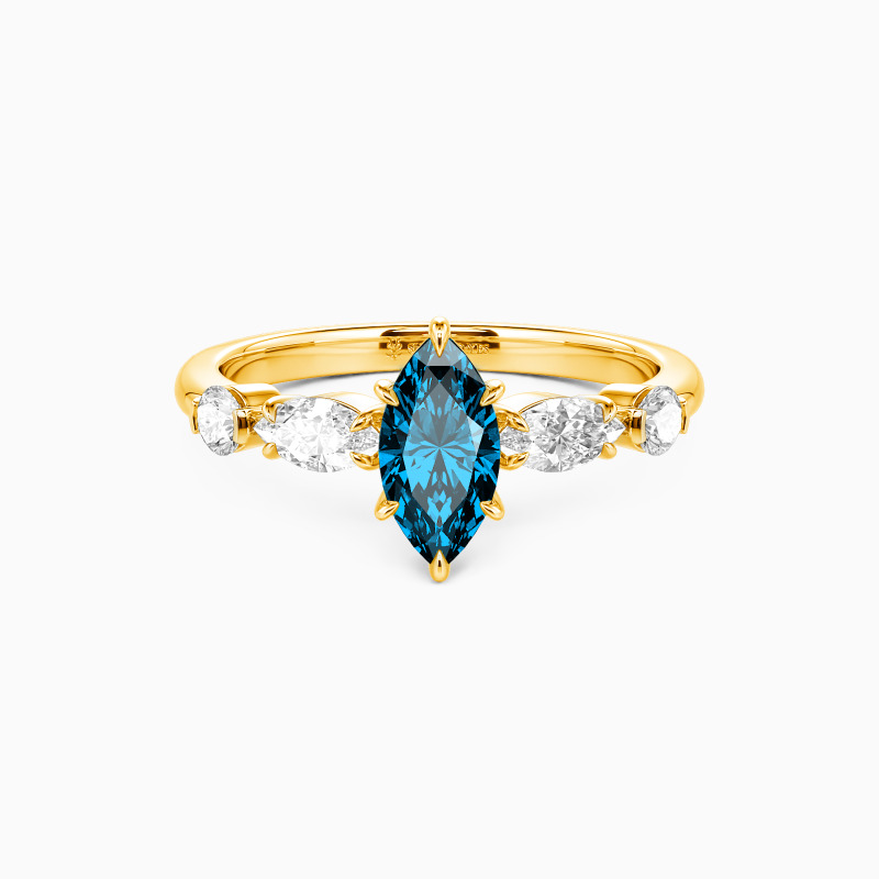 "Inevitable Us" 0.5ct Marquise Cut Side Stone Engagement Ring