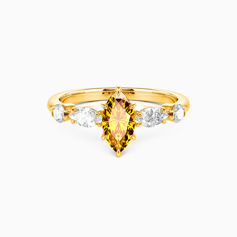 "Inevitable Us" 0.5ct Marquise Cut Side Stone Engagement Ring
