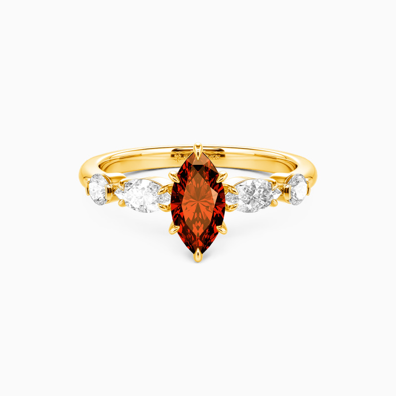 "Inevitable Us" 0.5ct Marquise Cut Side Stone Engagement Ring