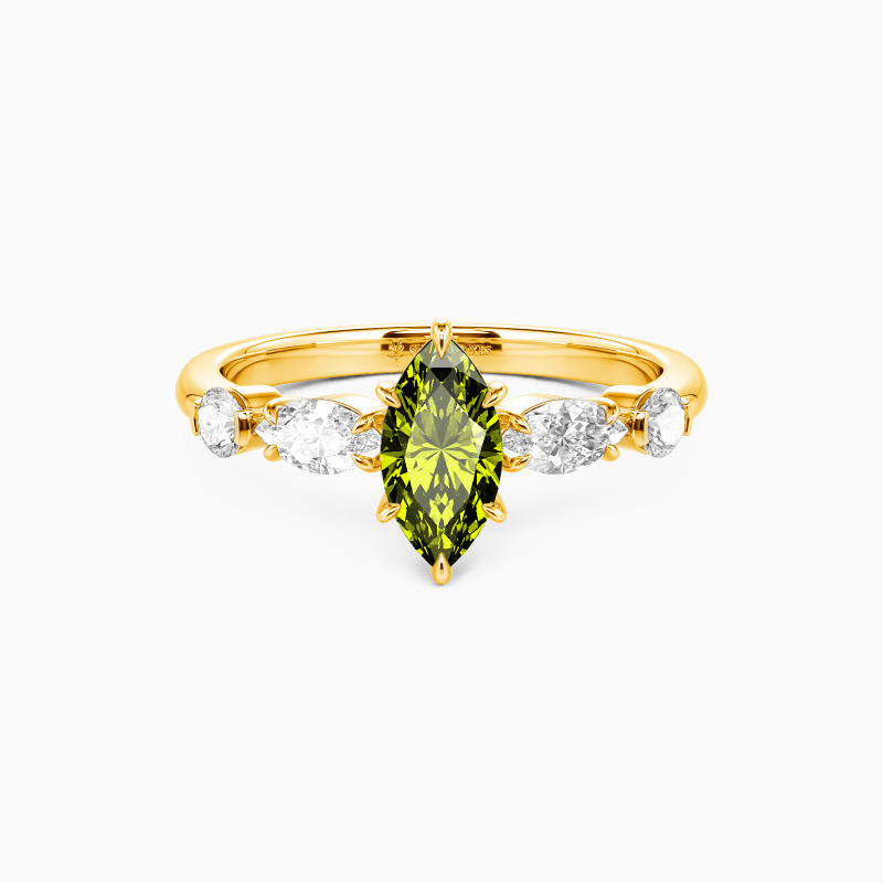 "Inevitable Us" 0.5ct Marquise Cut Side Stone Engagement Ring