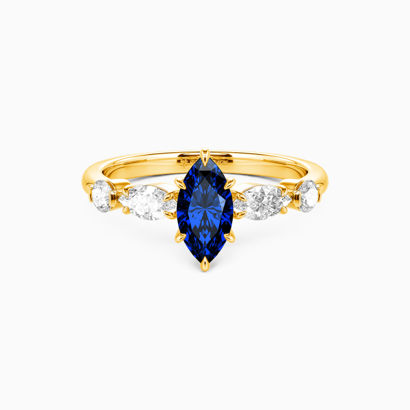 "Inevitable Us" 0.5ct Marquise Cut Side Stone Engagement Ring