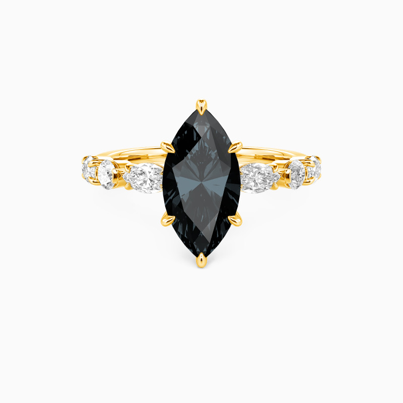 "The Effortless Love" 2ct Marquise Cut Side Stone Engagement Ring