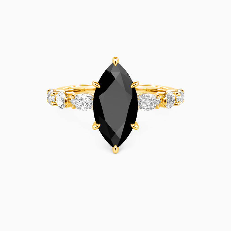 "The Effortless Love" 2ct Marquise Cut Side Stone Engagement Ring