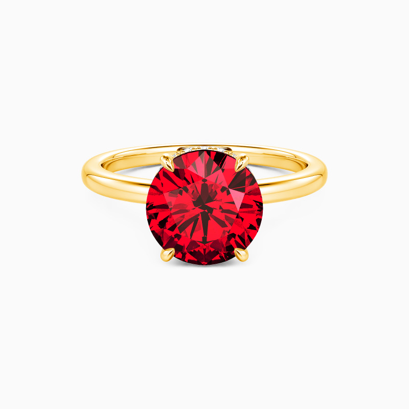 "Promise of Tomorrow" Round Cut Side Stone Engagement Ring