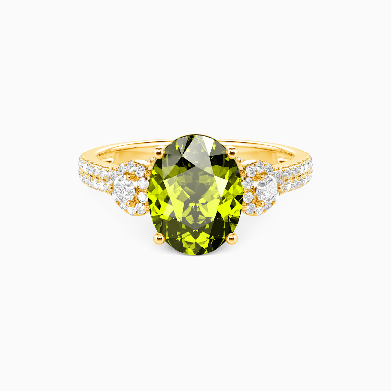 "A Moment Like This" Oval Cut Side Stone Engagement Ring