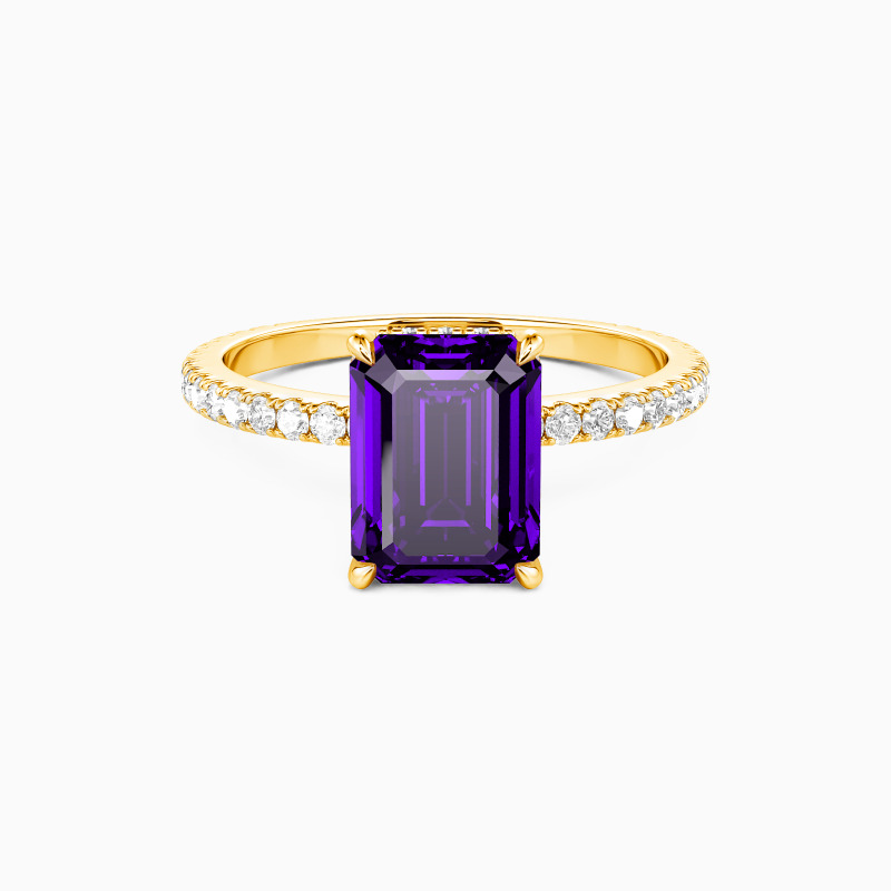 "Understated Forever" 2ct Emerald Cut Side Stone Engagement Ring