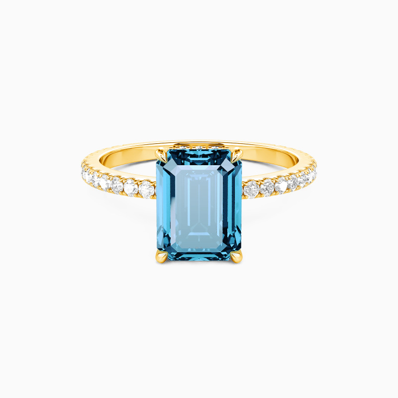"Understated Forever" 2ct Emerald Cut Side Stone Engagement Ring