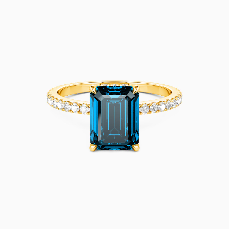 "Understated Forever" 2ct Emerald Cut Side Stone Engagement Ring