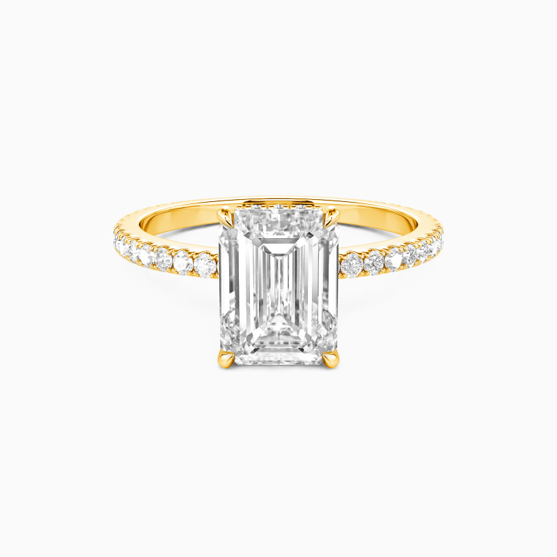 "Understated Forever" 2ct Emerald Cut Side Stone Engagement Ring