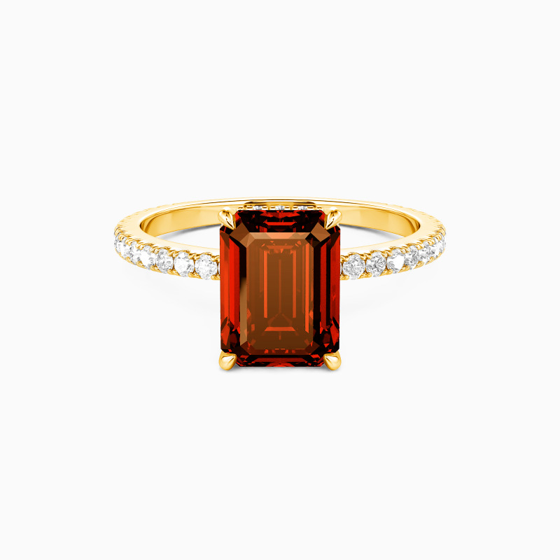 "Understated Forever" 2ct Emerald Cut Side Stone Engagement Ring