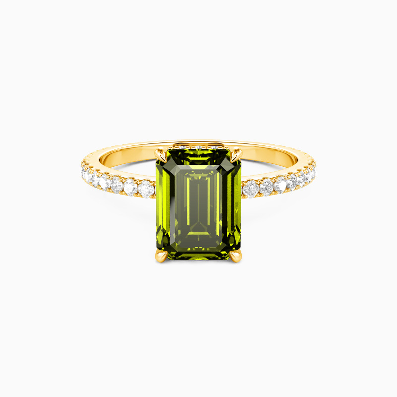 "Understated Forever" 2ct Emerald Cut Side Stone Engagement Ring