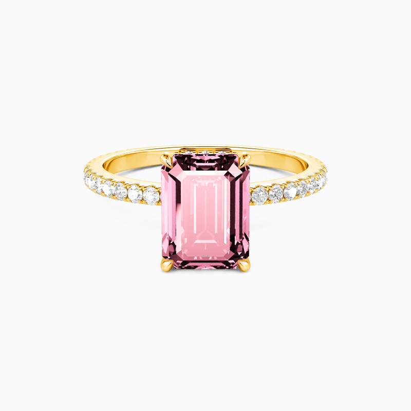 "Understated Forever" 2ct Emerald Cut Side Stone Engagement Ring