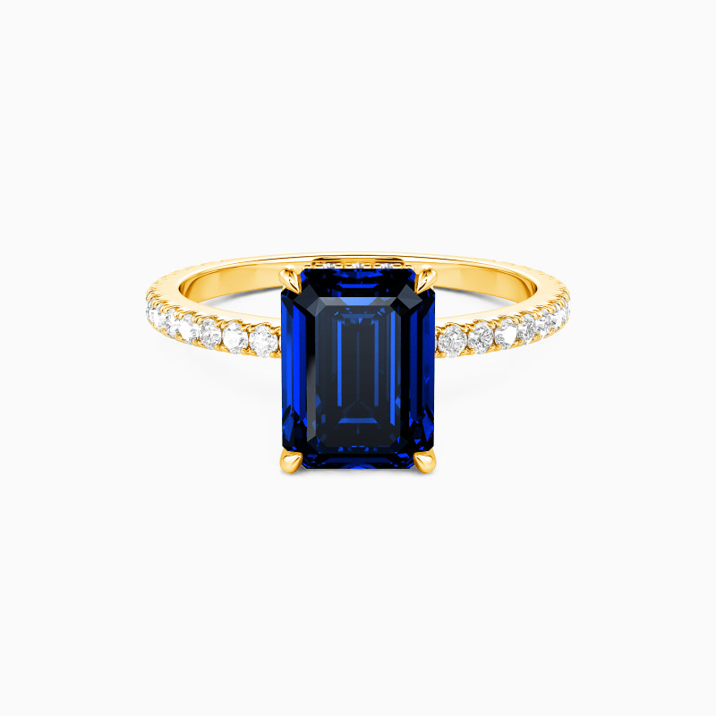 "Understated Forever" 2ct Emerald Cut Side Stone Engagement Ring